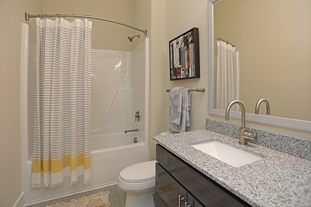 Luxurious Bathroom at Link Apartments Innovation Quarter, Winston Salem, NC