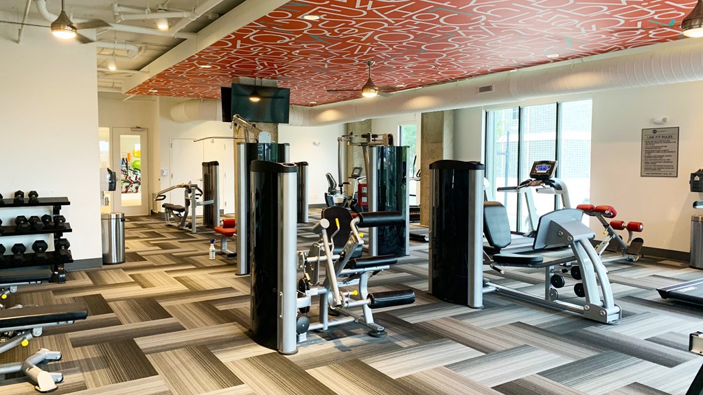 24/7 Fitness Center with Quality Equipment at Link Apartments Innovation Quarter, Winston Salem, 27101