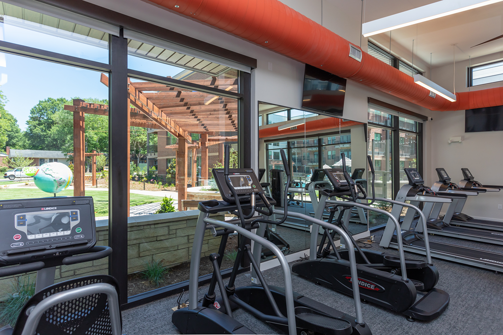 Fitness room1 at Link Apartments® Linden, Chapel Hill, NC, 27517