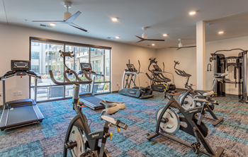 Fitness room at Link Apartments® Linden, North Carolina, 27517 - Photo Gallery 27