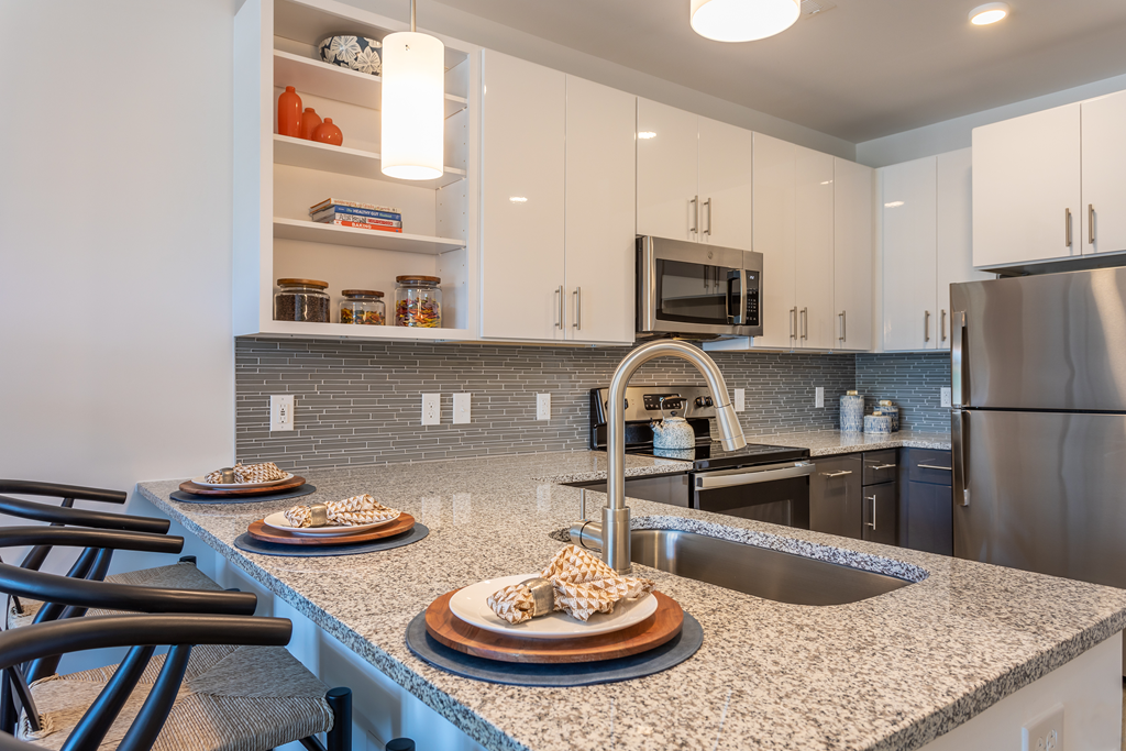 Kitchen 1 at Link Apartments® Linden, Chapel Hill, 27517