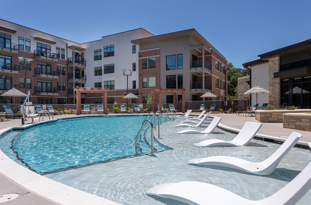 Pool area at Link Apartments® Linden, North Carolina, 27517