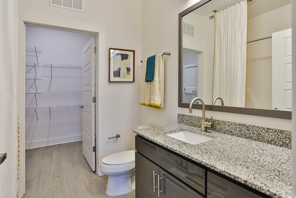 Bathroom With Adequate Storage at Link Apartments® Montford, Charlotte