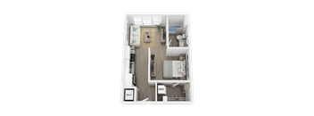 Studio apartment with 1 bath at Link Apartments® 4th Street, Winston-Salem, NC, 27101