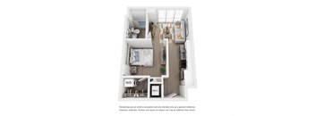 A1 Floor Plan at Link Apartments® H Street, Washington, DC, 20002