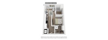 A1 Alt Floor Plan at Link Apartments® H Street, Washington, Washington
