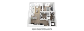 A3 Floor Plan at Link Apartments® H Street, Washington, DC, 20002