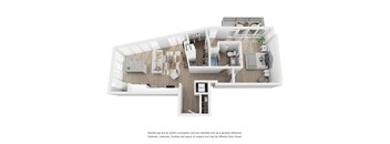 A6 Floor Plan at Link Apartments® H Street, Washington, 20002