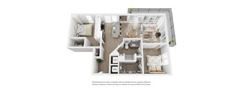 AD2 Floor Plan at Link Apartments® H Street, Washington, 20002