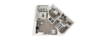 A5 Floor Plan at Link Apartments® Montford, Charlotte, NC, 28209