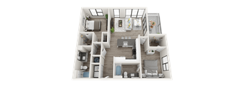 B4 Floor Plan at Link Apartments® Montford, Charlotte