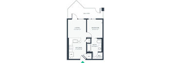 a floor plan of a bedroom apartment