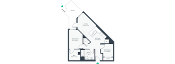 a floor plan of a bedroom apartment