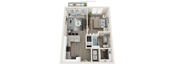 A3 Floor Plan at Link Apartments® Linden, Chapel Hill, North Carolina