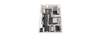 A1A Floor Plan at Link Apartments® Mint Street, North Carolina