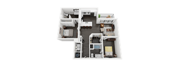 B2A Floor Plan at Link Apartments® Mint Street, North Carolina