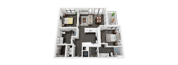 B3A Floor Plan at Link Apartments® Mint Street, Charlotte, 28203