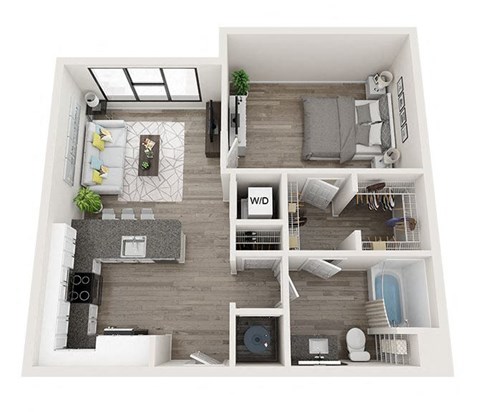 A3 Floor Plan at Link Apartments® Montford, Charlotte, 28209
