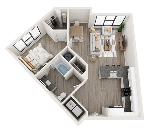 A4_A Floor Plan at Link Apartments® Montford, Charlotte