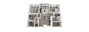B2 Floor Plan at Link Apartments® Montford, Charlotte, NC