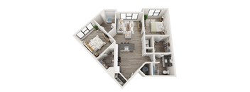 B3 Floor Plan at Link Apartments® Montford, Charlotte