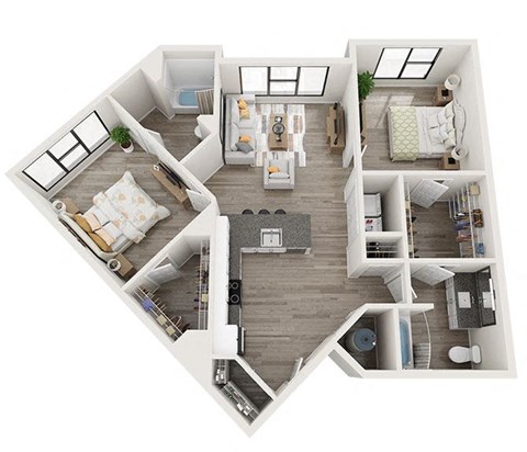 B3 Floor Plan at Link Apartments® Montford, Charlotte