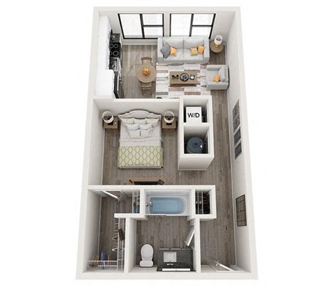 S1 Floor Plan at Link Apartments® Montford, Charlotte, NC, 28209