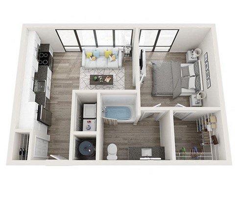 S2_A Floor Plan at Link Apartments® Montford, Charlotte, 28209