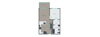 A3-A 1 Bed 1 Bath Floor Plan at Link Apartments® Grant Park, Georgia