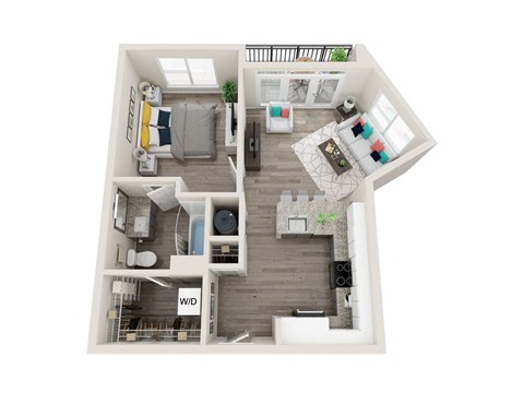 A3-Alt 1 Bed 1 Bath 706 Sqft Floor Plan A3-Alt 1 Bed 1 Bath 706 Sqft Floor Plan at Link Apartments® Grant Park, Atlanta, GA, 30312