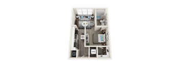 A1 Floor Plan at Link Apartments® Linden, Chapel Hill, NC, 27517