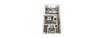 A2 Floor Plan at Link Apartments® Linden, Chapel Hill, 27517