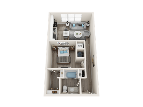 A2 Floor Plan at Link Apartments® Linden, Chapel Hill, 27517