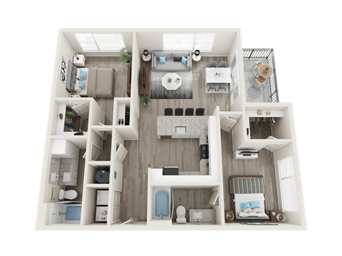 B2 Floor Plan at Link Apartments® Linden, North Carolina