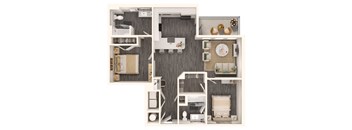a floor plan of the commodore apartments at Link Apartments NoDa 36th, Charlotte