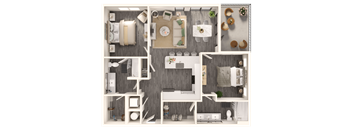 a floor plan of a 1 bedroom apartment at the windsor court apartments in philadelphia at Link Apartments NoDa 36th, Charlotte North Carolina