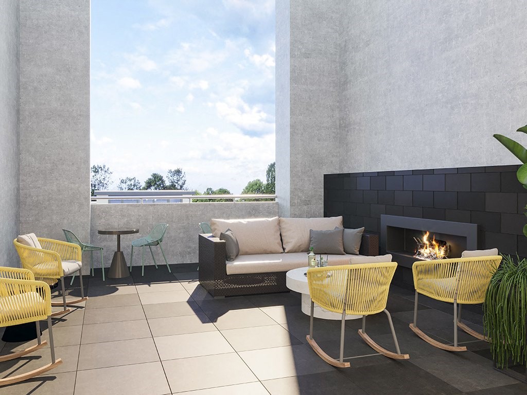 Outdoor Lounge at Link Apartments® Linden, Chapel Hill, North Carolina