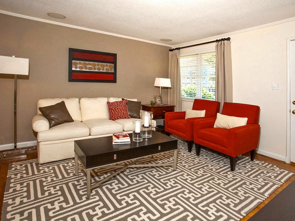 Modern Living Room at Glen Lennox Apartments, Chapel Hill, NC, 27514