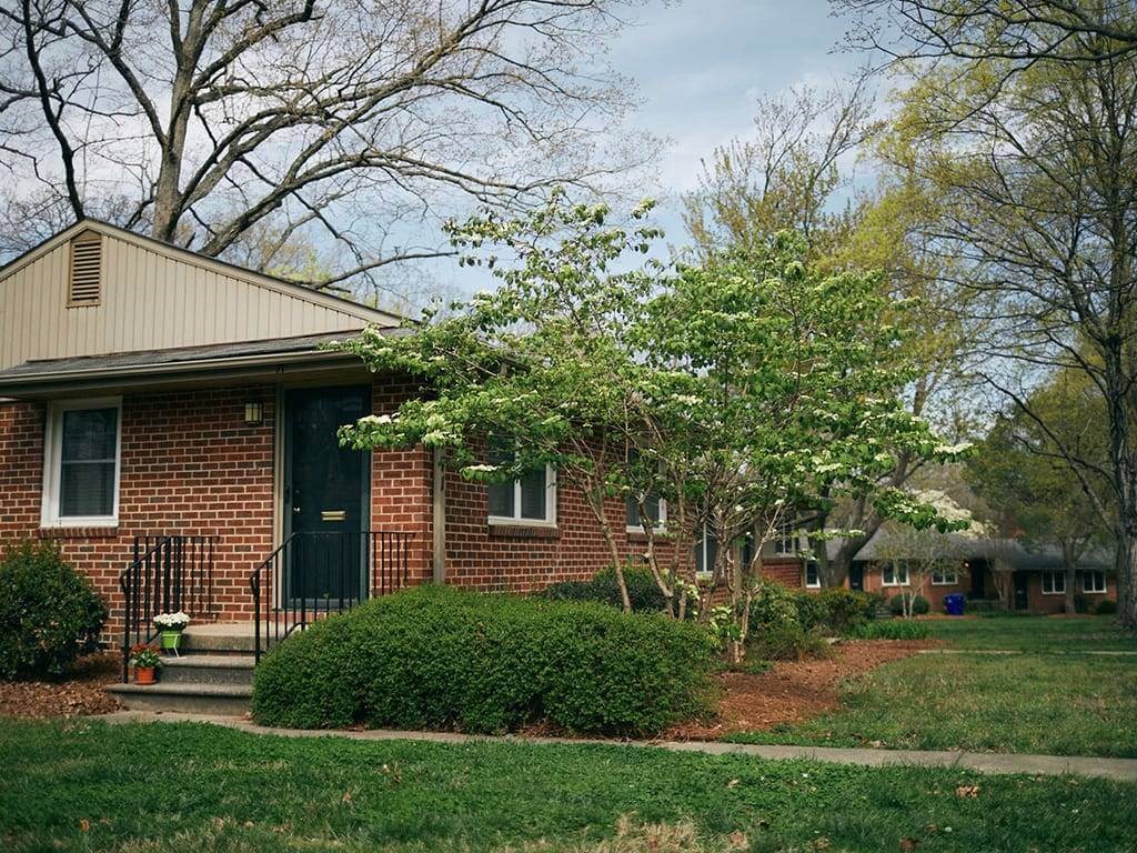 Lush Green Outdoor Spaces at Glen Lennox Apartments, Chapel Hill, North Carolina