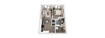 A2 Floor Plan at Link Apartments® Montford, Charlotte, NC