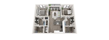 B1 Floor Plan at Link Apartments® Montford, Charlotte, 28209