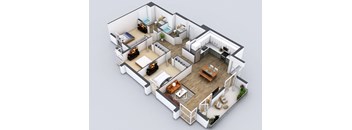 D1 Floorplan at 5550 Hollywood, Los Angeles, California