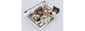 B10 Floorplan at 5550 Hollywood, Los Angeles, CA, 90028