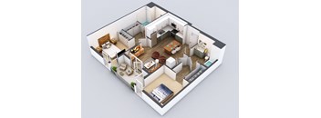 B1 Floorplan at 5550 Hollywood, California