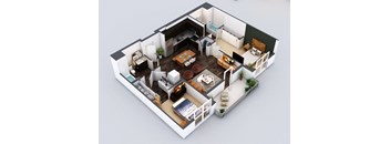 B3 Floorplan at 5550 Hollywood, Los Angeles, CA, 90028
