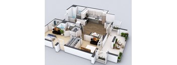 B6 Floorplan at 5550 Hollywood, Los Angeles, California