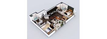 B8 Floorplan at 5550 Hollywood, California