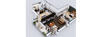 B9 Floorplan at 5550 Hollywood, Los Angeles, 90028