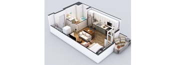 S1 Floorplan at 5550 Hollywood, Los Angeles, CA, 90028