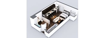 S4 Floorplan at 5550 Hollywood, Los Angeles, California